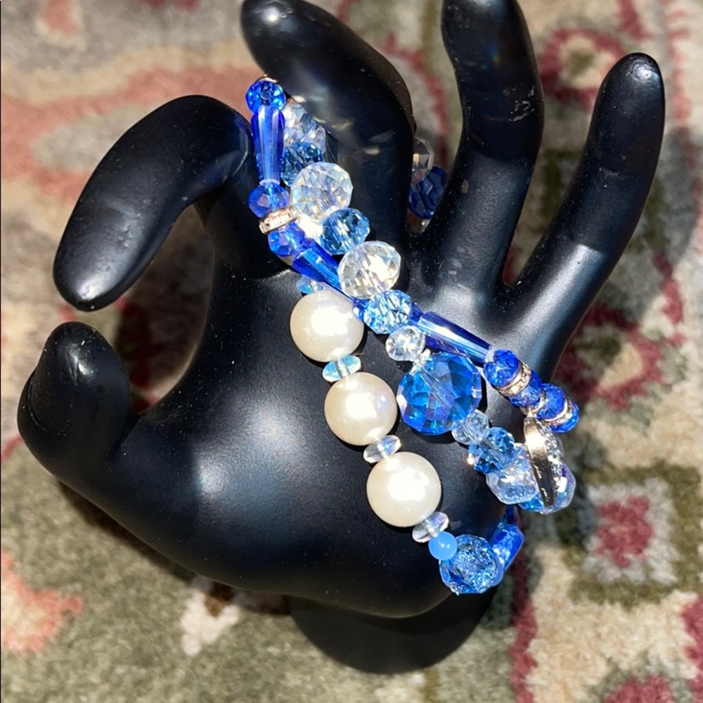 Old blue eyes stack semi precious stone